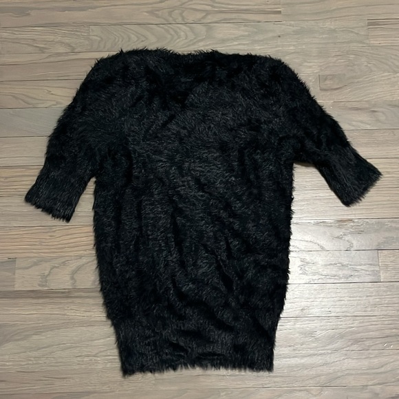 Anthropologie Knitted & Knotted Black Faux Knit Sweater. Like new! S - Picture 5 of 11